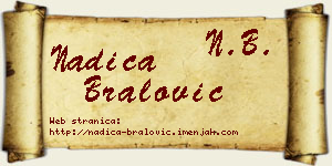 Nadica Bralović vizit kartica
